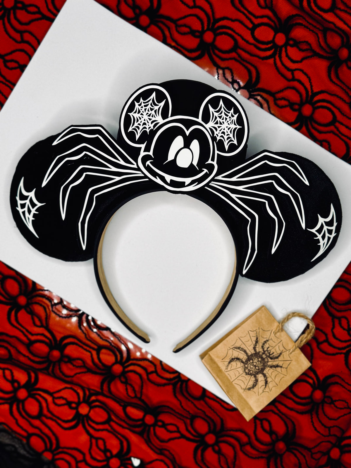 Spider Mickey and Minnie Inspired Ears ( Glow in the dark)