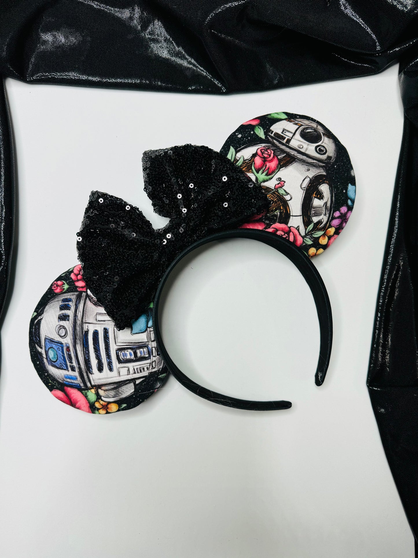 Black Floral Star Wars Sketch Inspired Ears