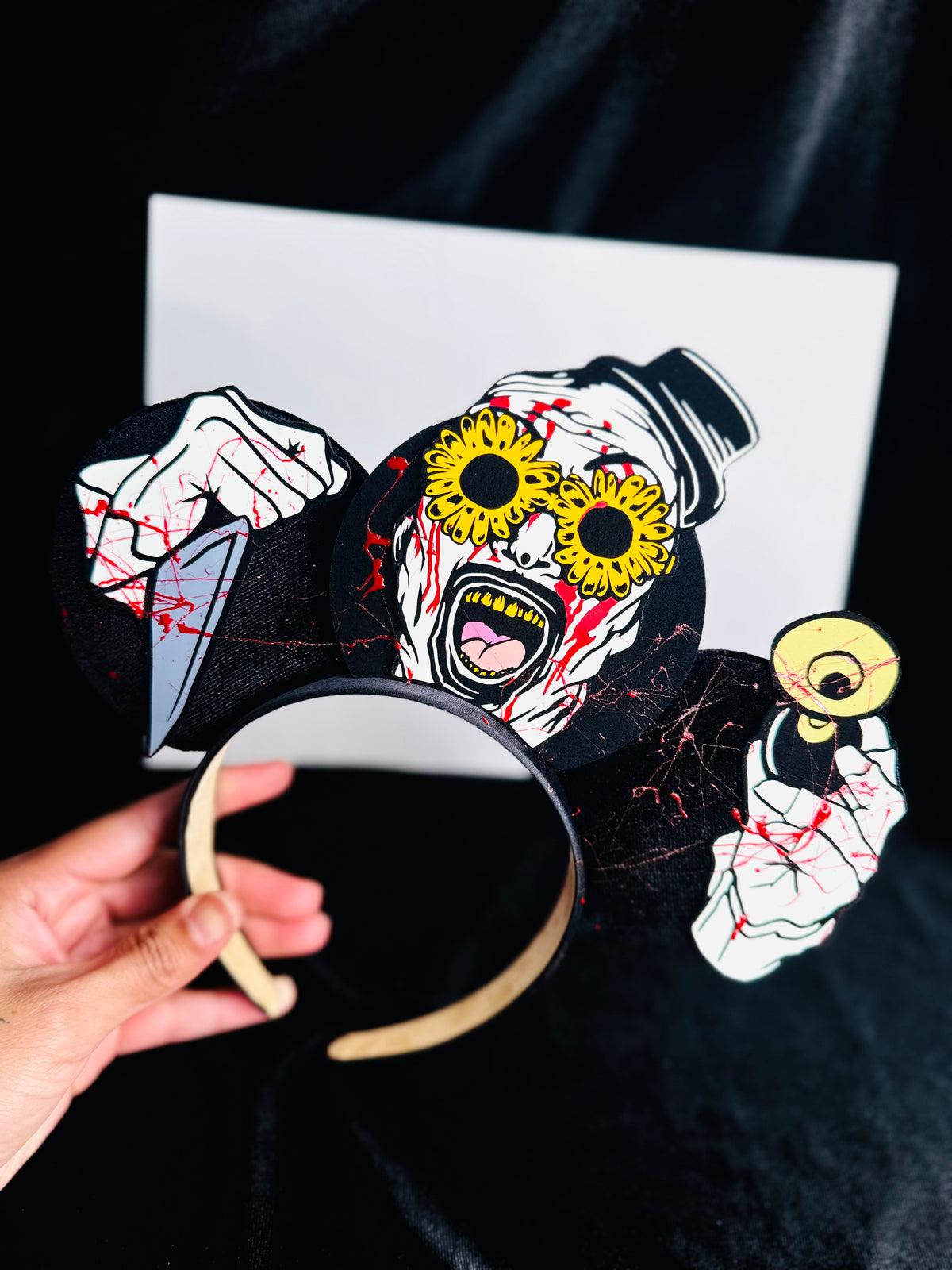 Terrifier Art the Clown Inspired Ears (glow in the dark)