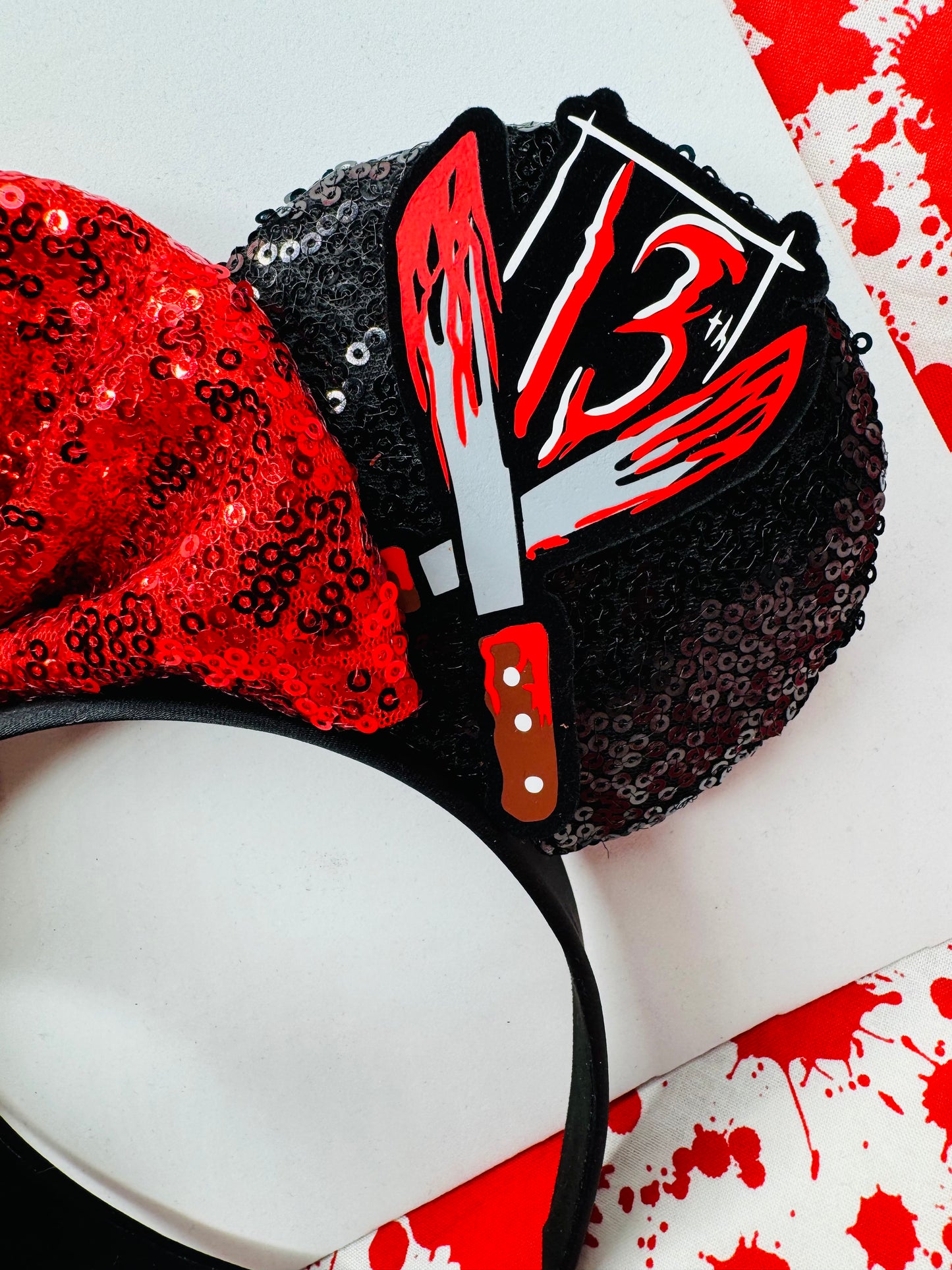 Horror Friday the 13th Jason Inspired mouse Ears