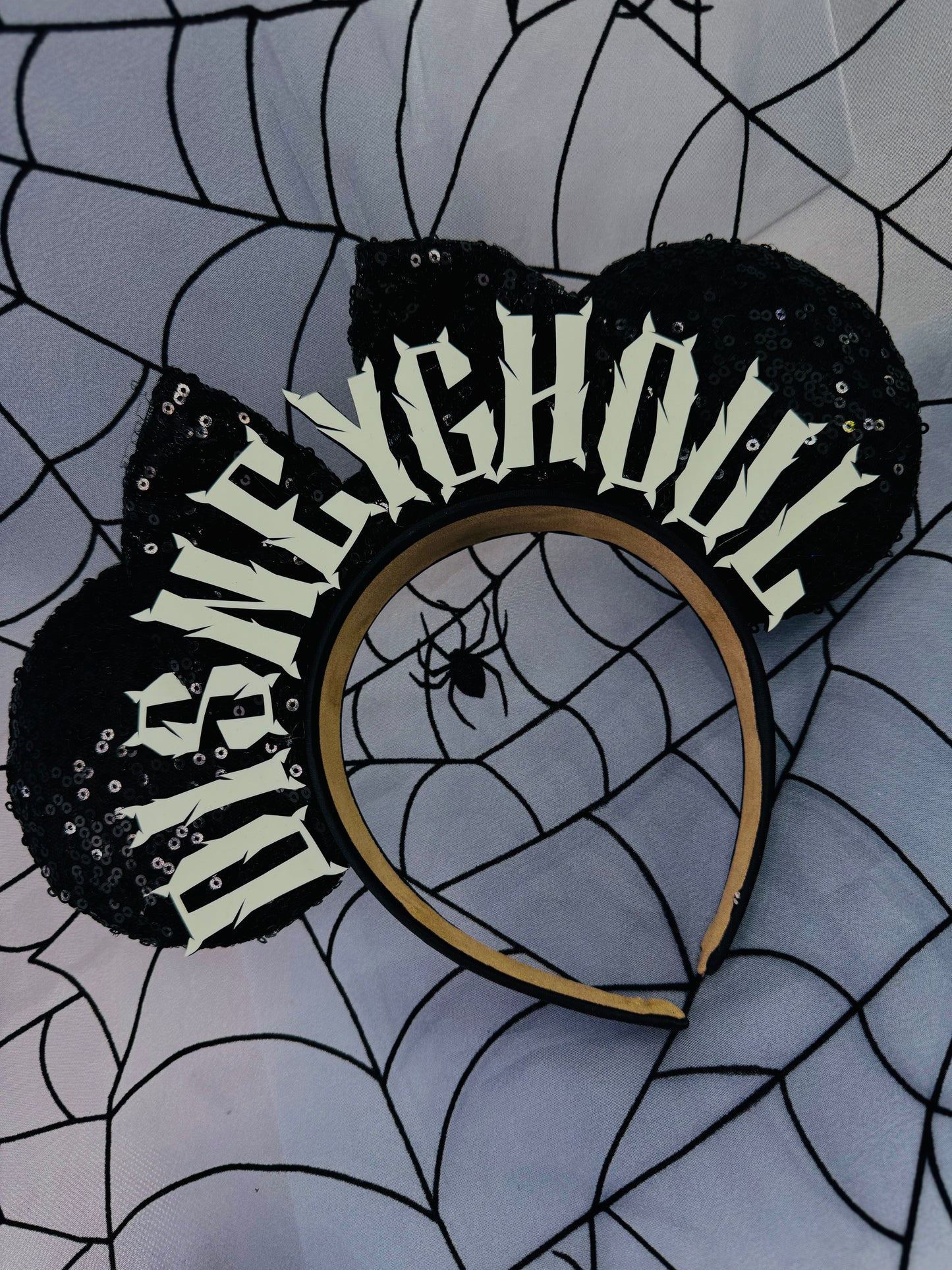 Disneyland, DisneyGhoul, DisneyGoth Glow in Dark Devil Horn Letter Ears