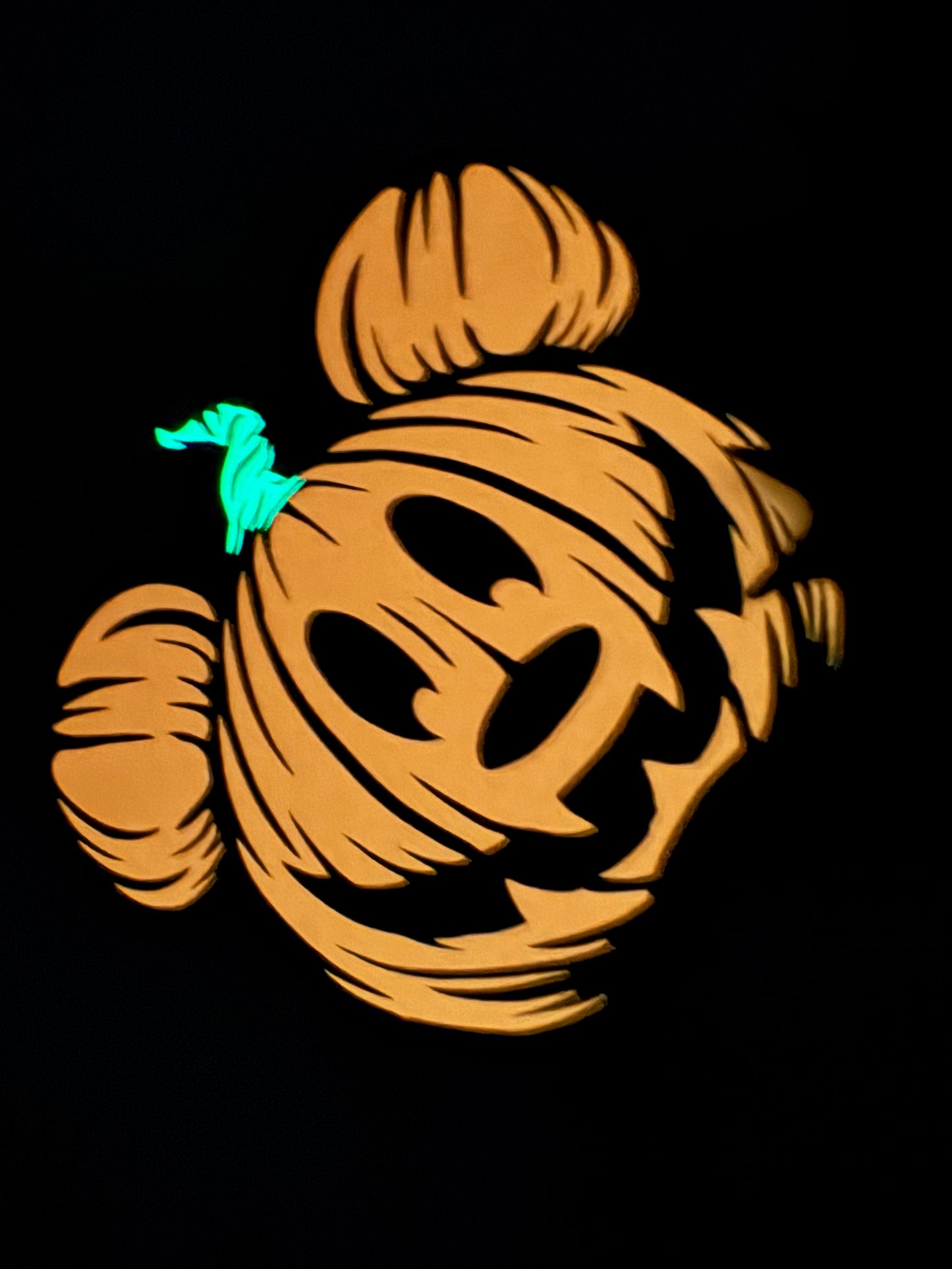 Mickey and Minnie Pumpkin Inspired Ears ( Glow in the dark )