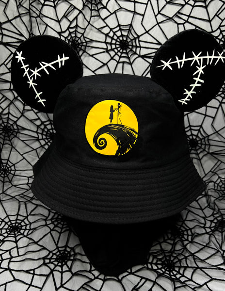 Jack and Sally Inspired Bucket Hat