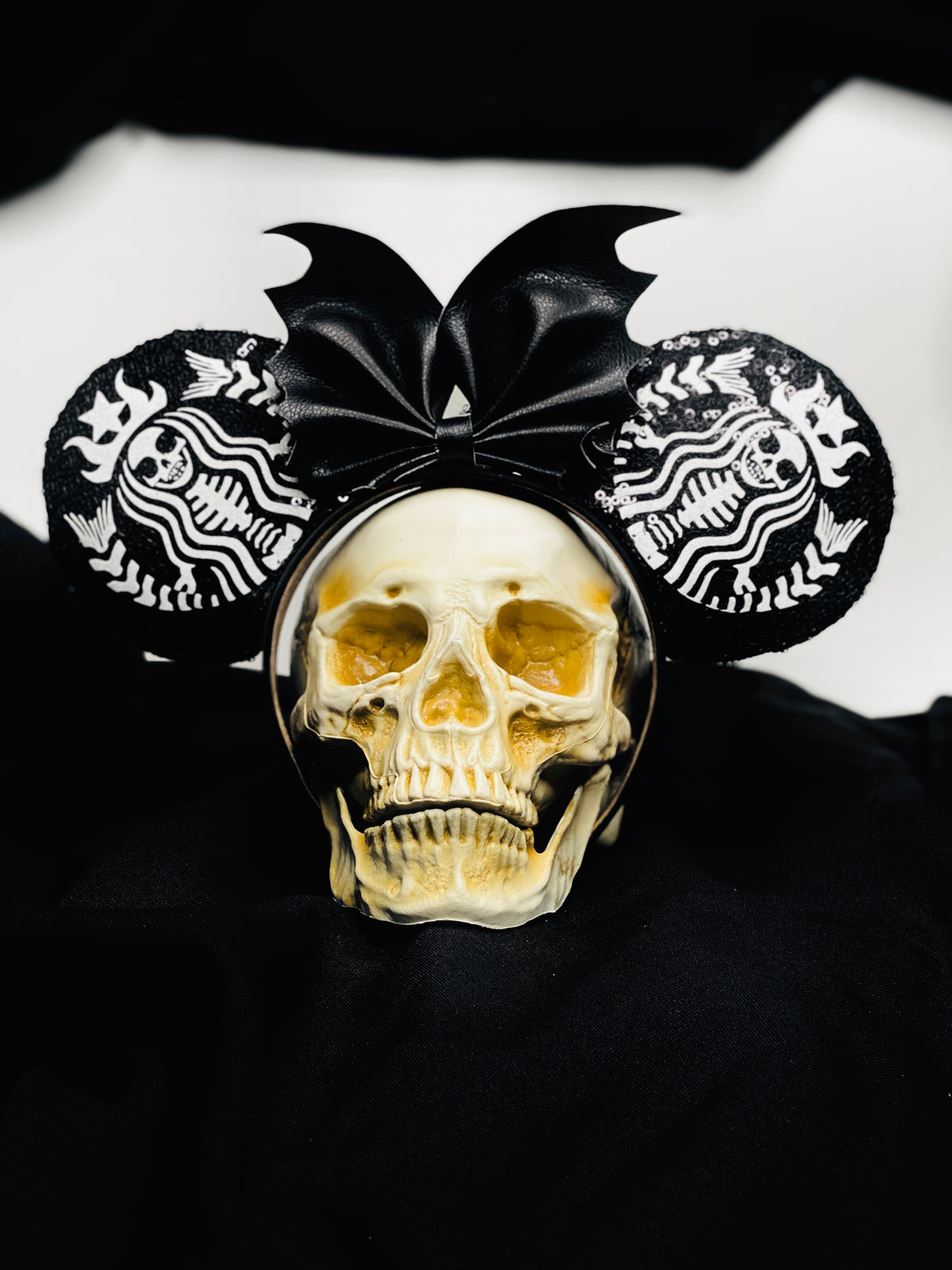 (Pre Order) Skellington Starbucks mermaid Beanie and ears