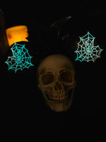 Heart Spider Web inspired Ears (glow in the dark)