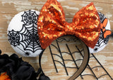 White Spider web Mickey and Minnie Ears