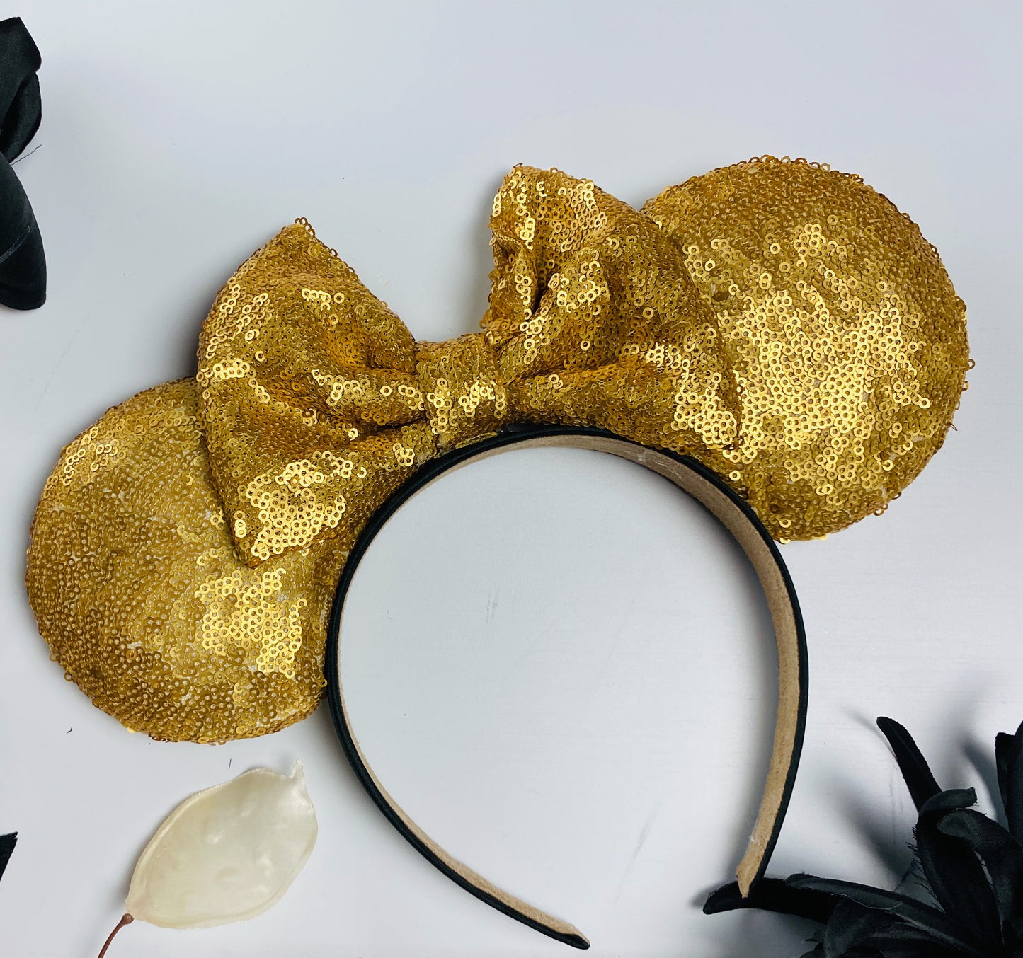 Matte Gold Sequin Ears