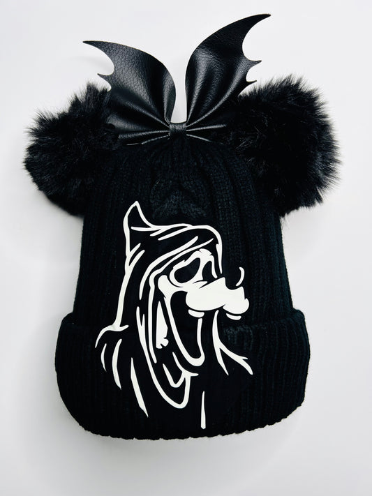 Ghostface Goofy Inspired Beanie( glow in the dark)