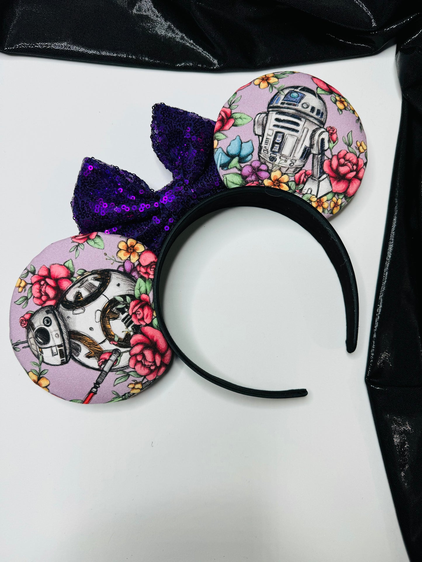 Lilac Floral Star Wars Sketch Inspired Ears