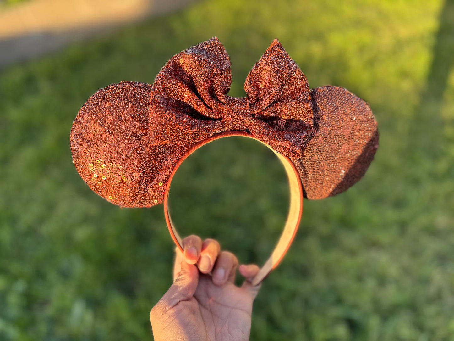 Limited solid velvet ears and sequin ears. (Colored headband)