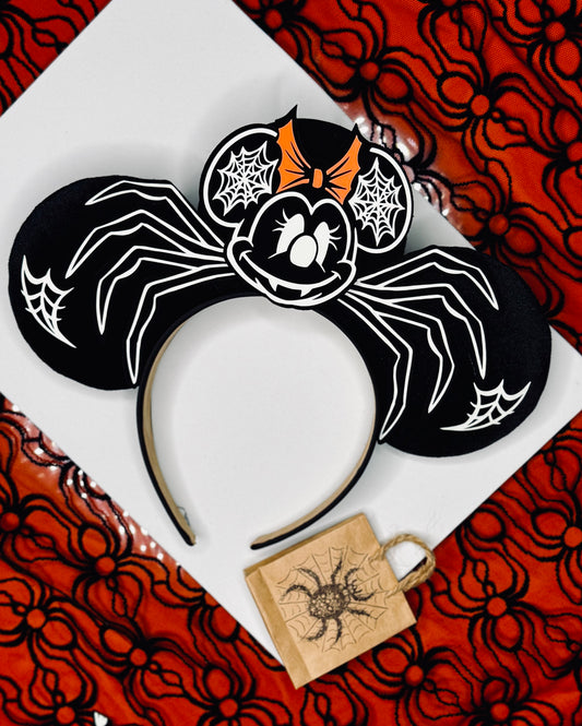 Spider Mickey and Minnie Inspired Ears ( Glow in the dark)