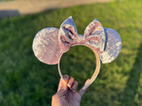 Limited solid velvet ears and sequin ears. (Colored headband)