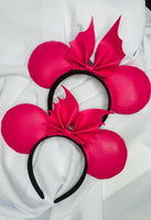 Faux Leather Ears with bat bow