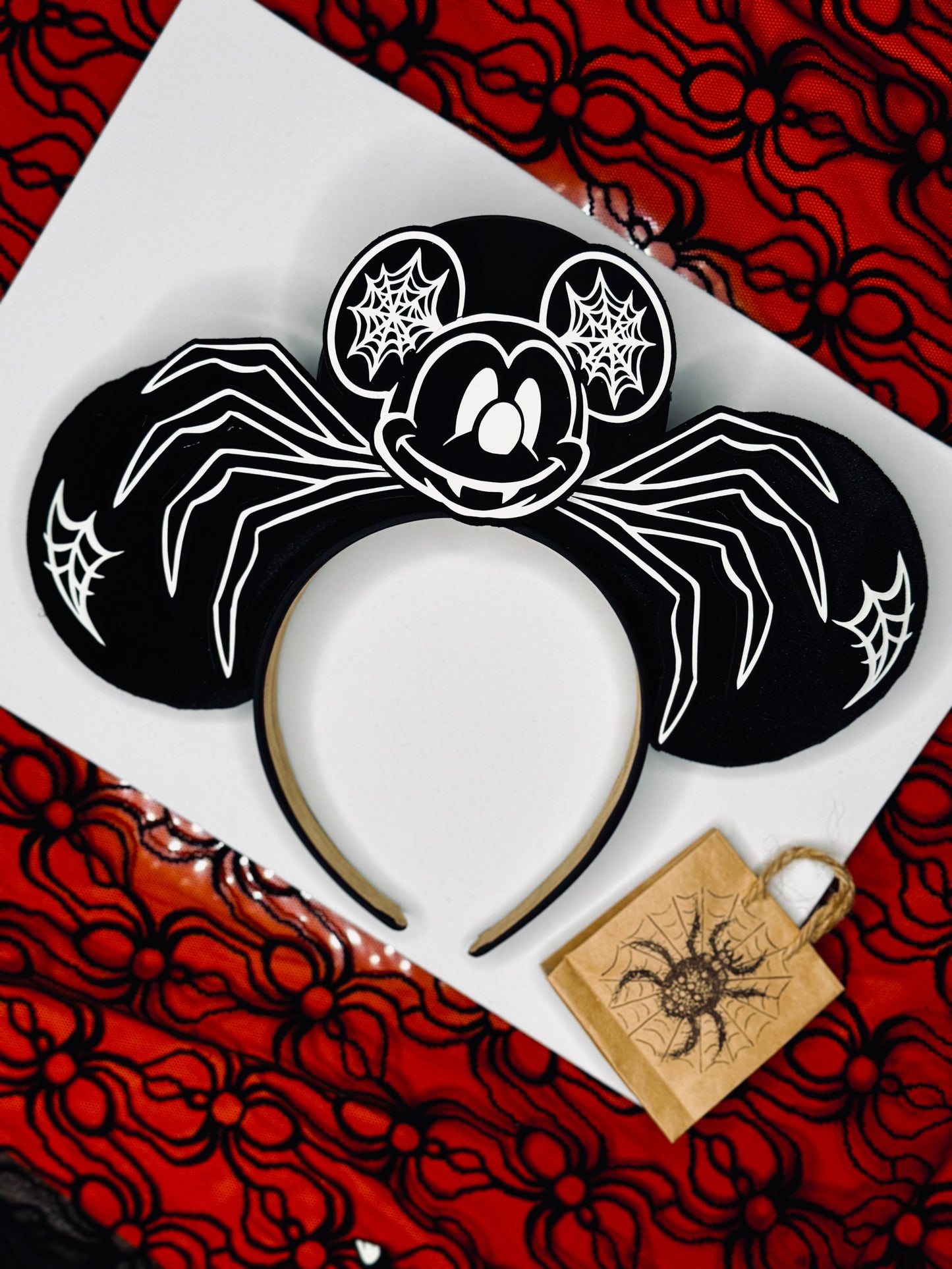 Spider Mickey and Minnie Inspired Ears ( Glow in the dark)