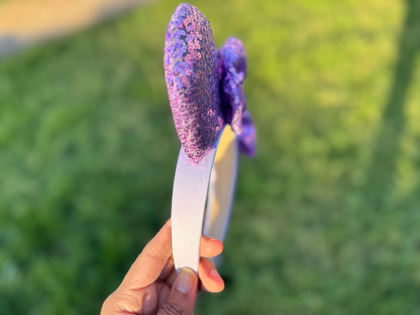 Limited solid velvet ears and sequin ears. (Colored headband)