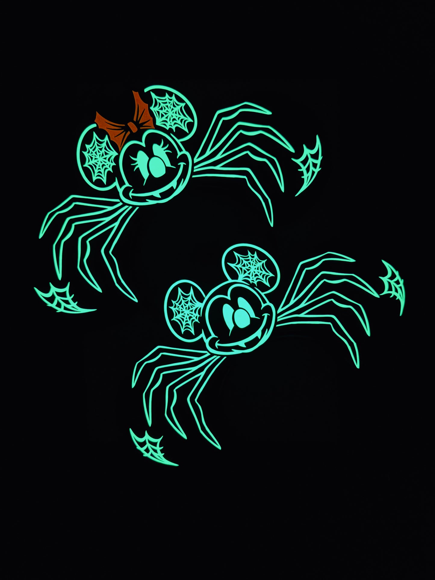 Spider Mickey and Minnie Inspired Ears ( Glow in the dark)