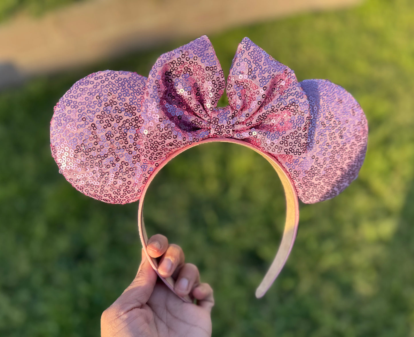 Limited solid velvet ears and sequin ears. (Colored headband)
