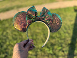 Limited solid velvet ears and sequin ears. (Colored headband)