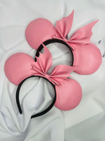 Faux Leather Ears with bat bow