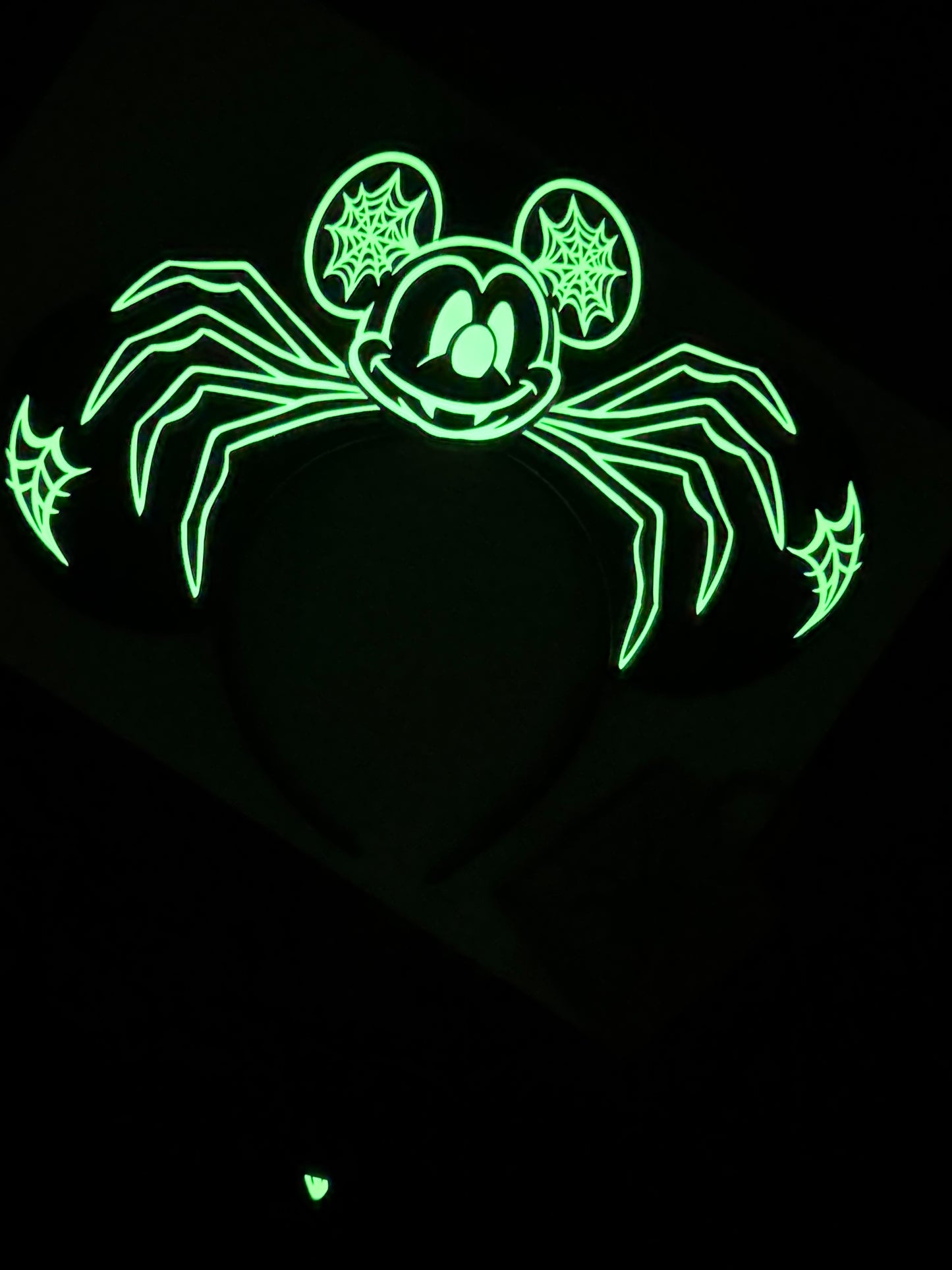 Spider Mickey and Minnie Inspired Ears ( Glow in the dark)