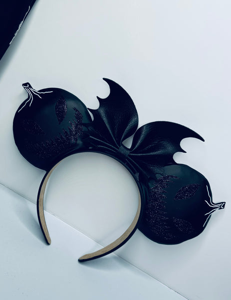 All Black Jack O Lantern Inspired Ears