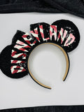 DisneyGhoul or Disneyland Candy Cane letter inspired ears (Glow in the dark)