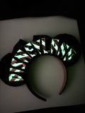 DisneyGhoul or Disneyland Candy Cane letter inspired ears (Glow in the dark)