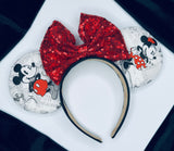 Mickey and Minnie Print Inspired Ears