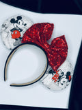 Mickey and Minnie Print Inspired Ears