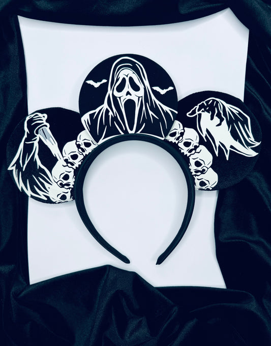 Scream GhostFace inspired Ears (glow in the dark)
