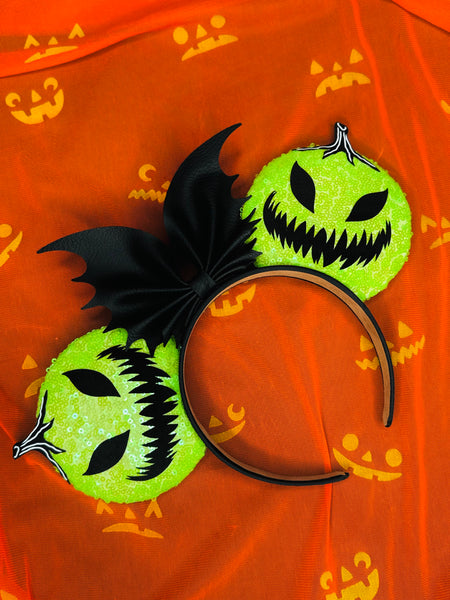 Green Jack O Lantern Inspired Ears