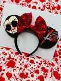 Horror Friday the 13th Jason Inspired mouse Ears