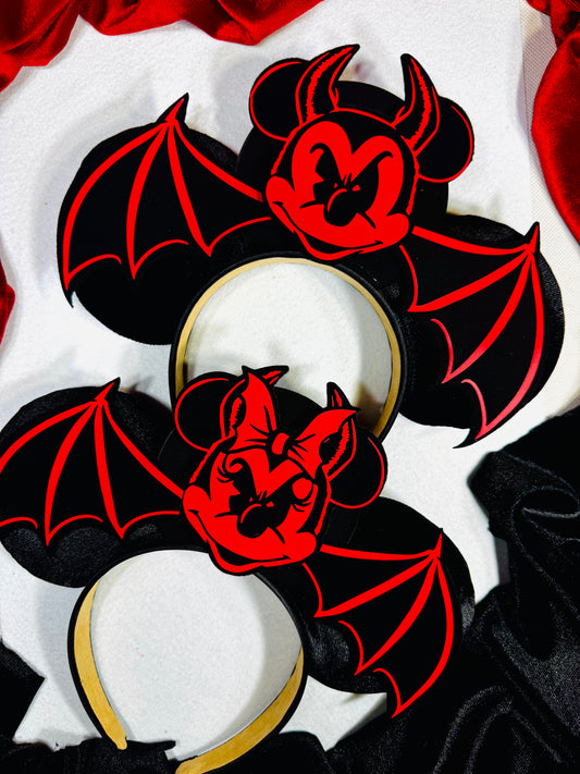 Devil Mickey and Minnie Inspired Ears