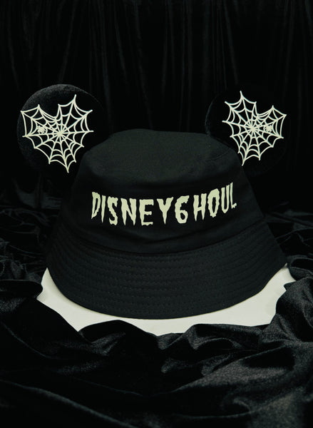 Spiderweb with DisneyGhoul Bucket Hat glow in the dark