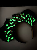 DisneyGhoul or Disneyland Candy Cane letter inspired ears (Glow in the dark)