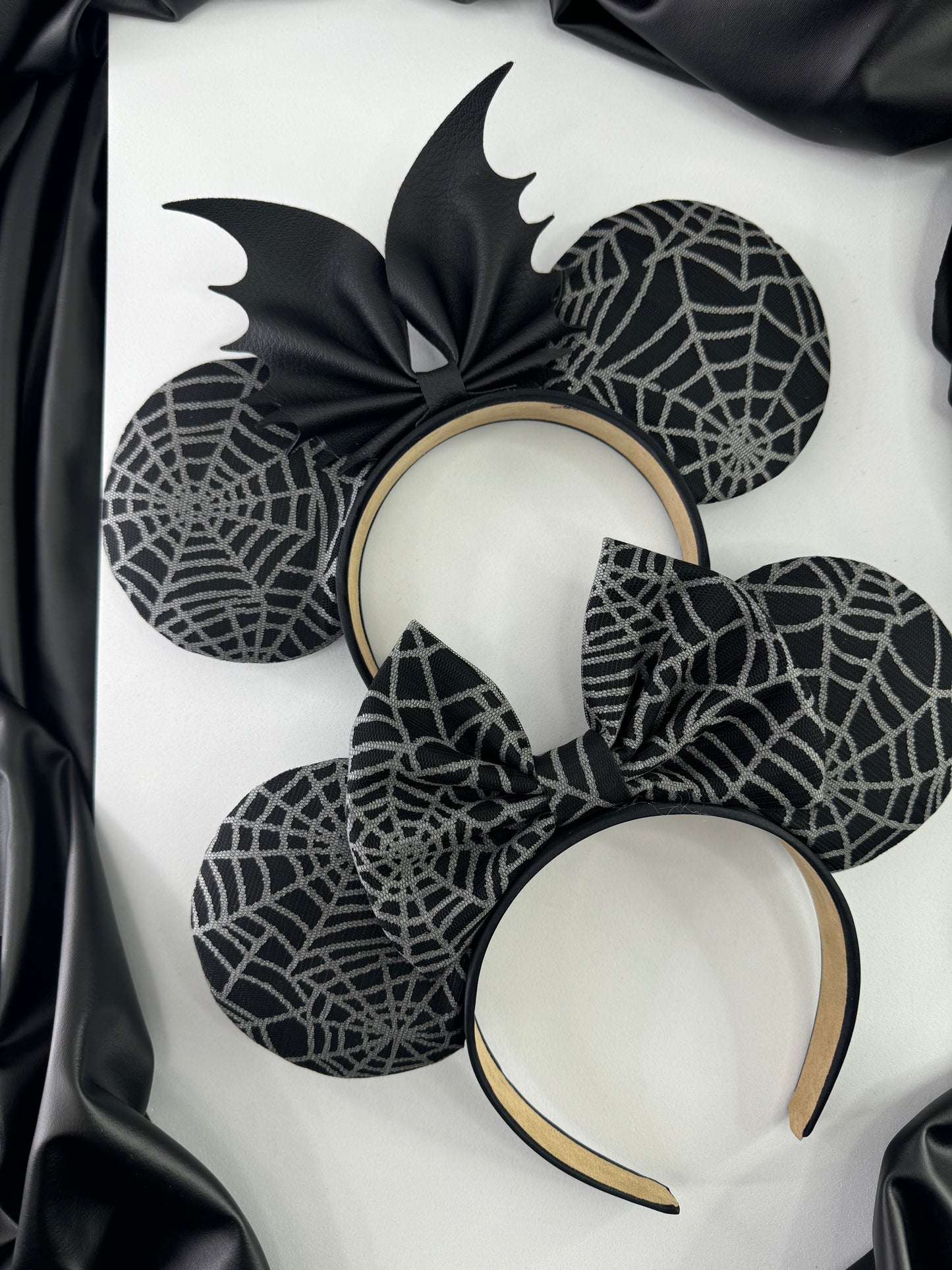 Black Glow In the Dark Spiderweb Inspired Ears