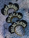 Disneyland, DisneyGhoul, DisneyGoth Glow in Dark Devil Horn Letter Ears