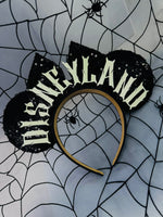 Disneyland, DisneyGhoul, DisneyGoth Glow in Dark Devil Horn Letter Ears