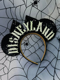 Disneyland, DisneyGhoul, DisneyGoth Glow in Dark Devil Horn Letter Ears