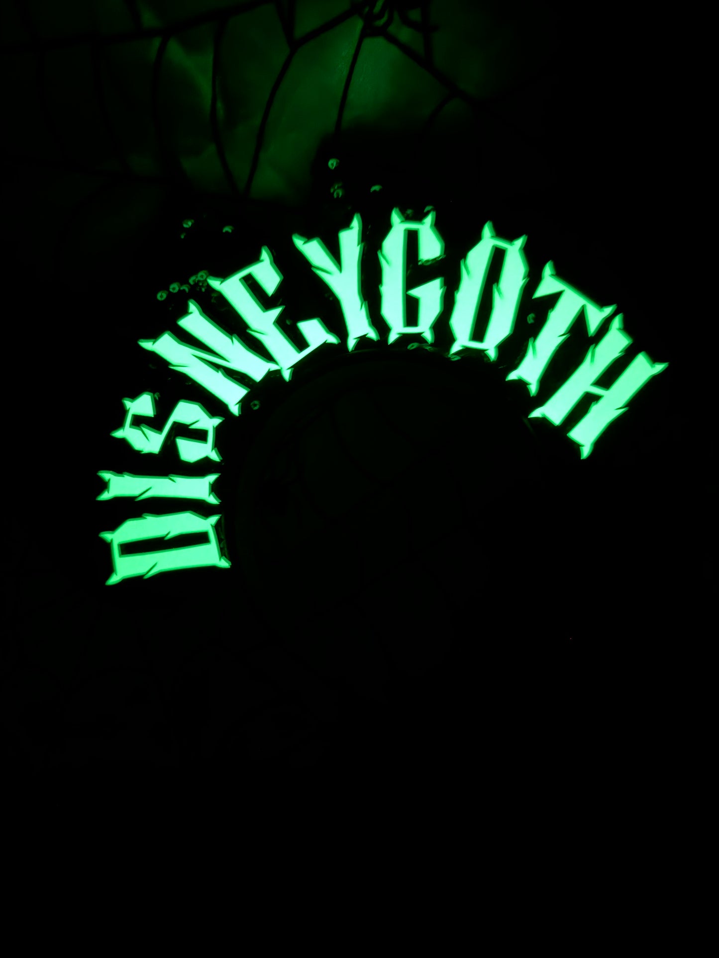 Disneyland, DisneyGhoul, DisneyGoth Glow in Dark Devil Horn Letter Ears