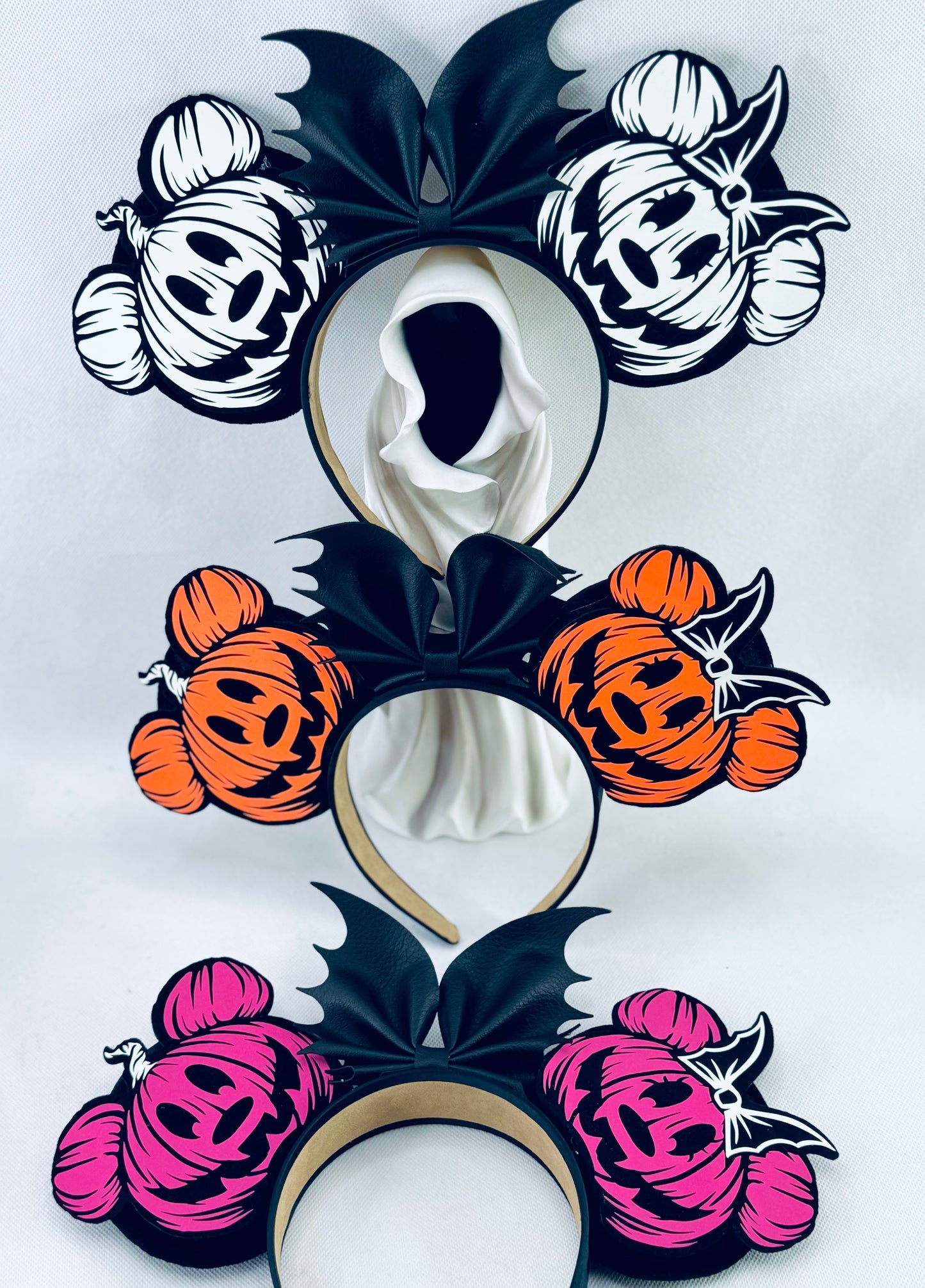 New Mickey and Minnie Pumpkin Inspired Ears ( Glow in the dark )