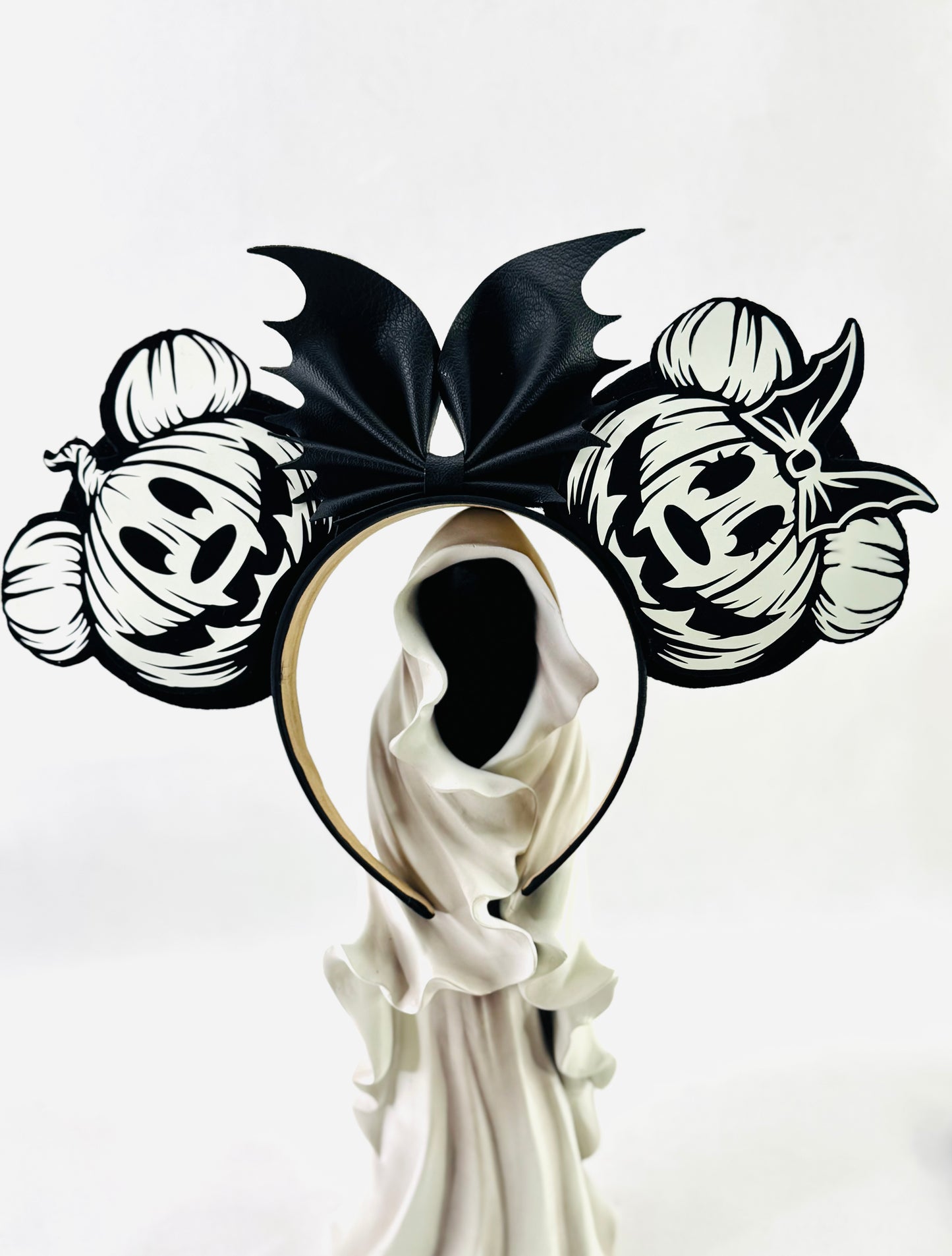 New Mickey and Minnie Pumpkin Inspired Ears ( Glow in the dark )