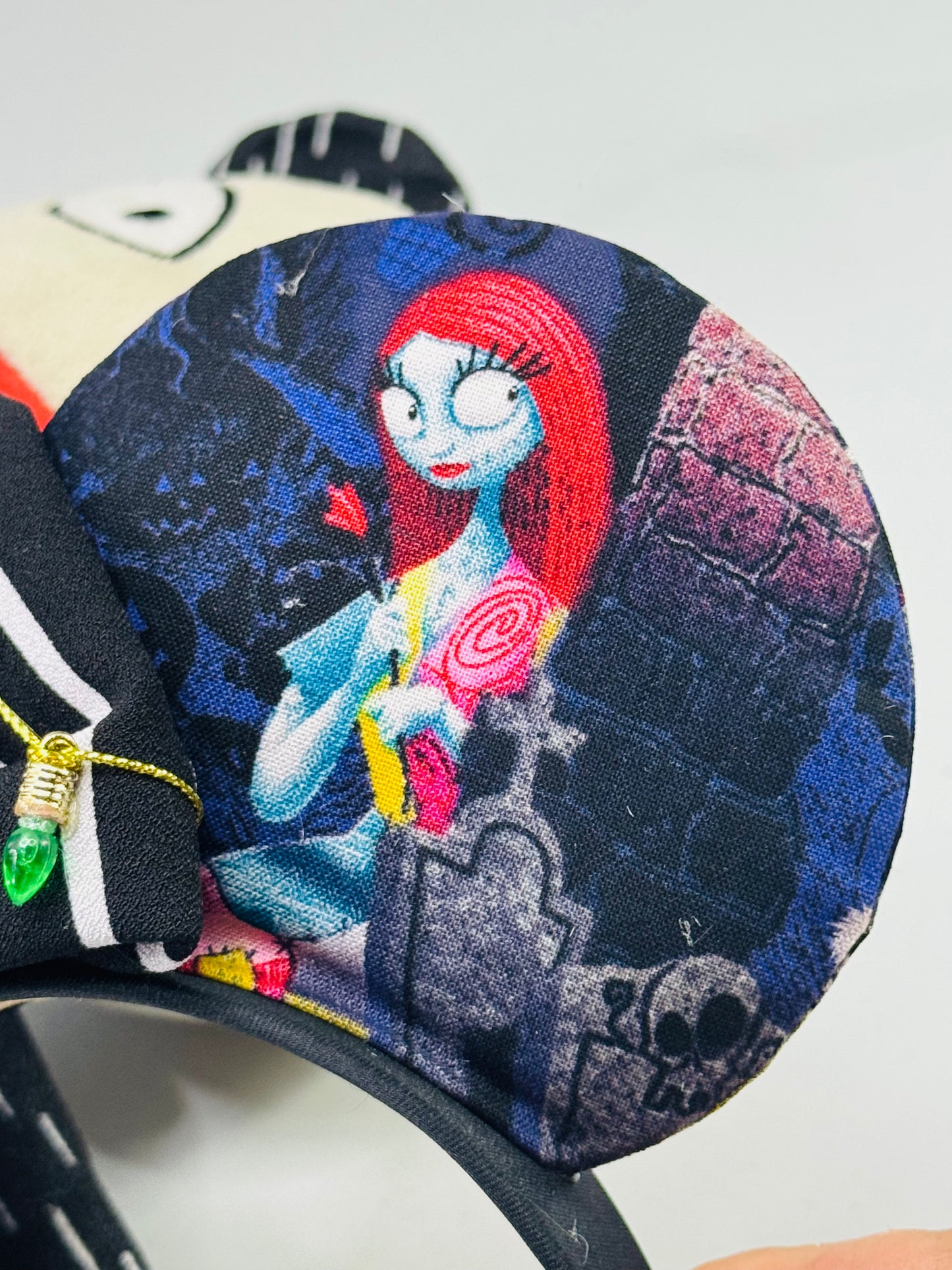 Nightmare Before Christmas Ears with Wreath