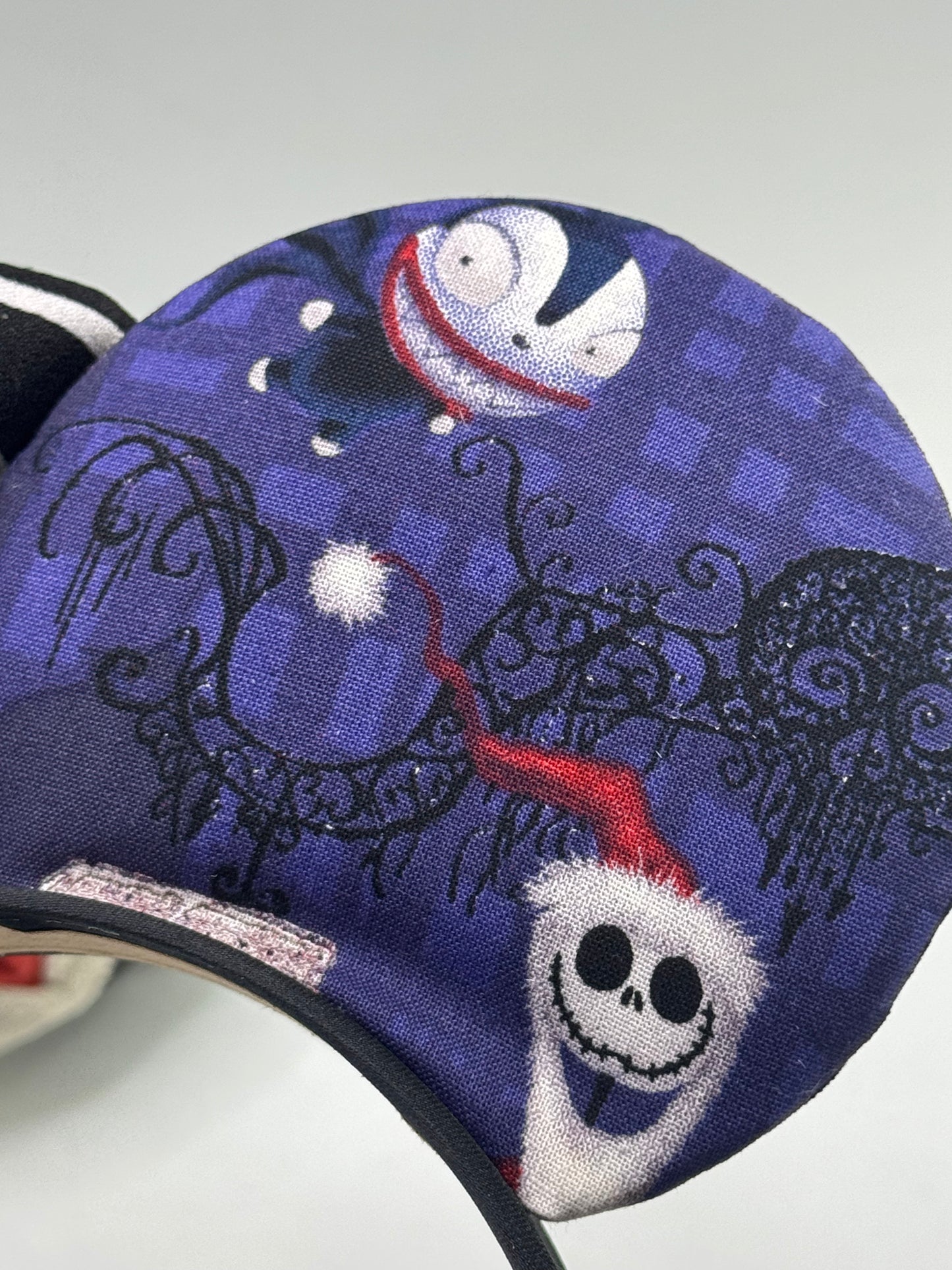 Nightmare Before Christmas Ears with Wreath
