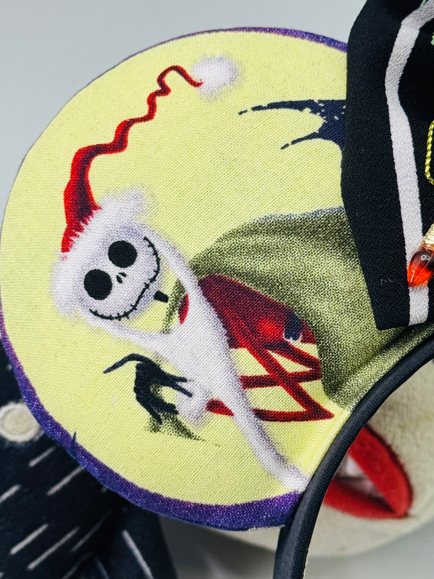 Nightmare Before Christmas Ears with Wreath