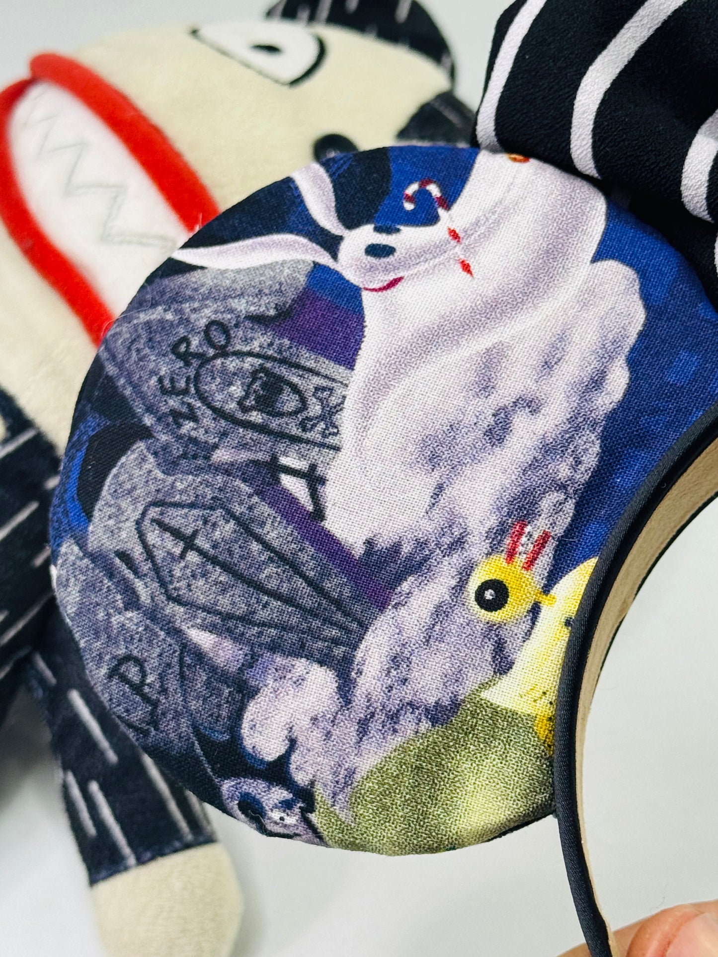 Nightmare Before Christmas Ears with Wreath
