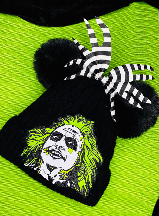 Beetlejuice Inspired Beanie