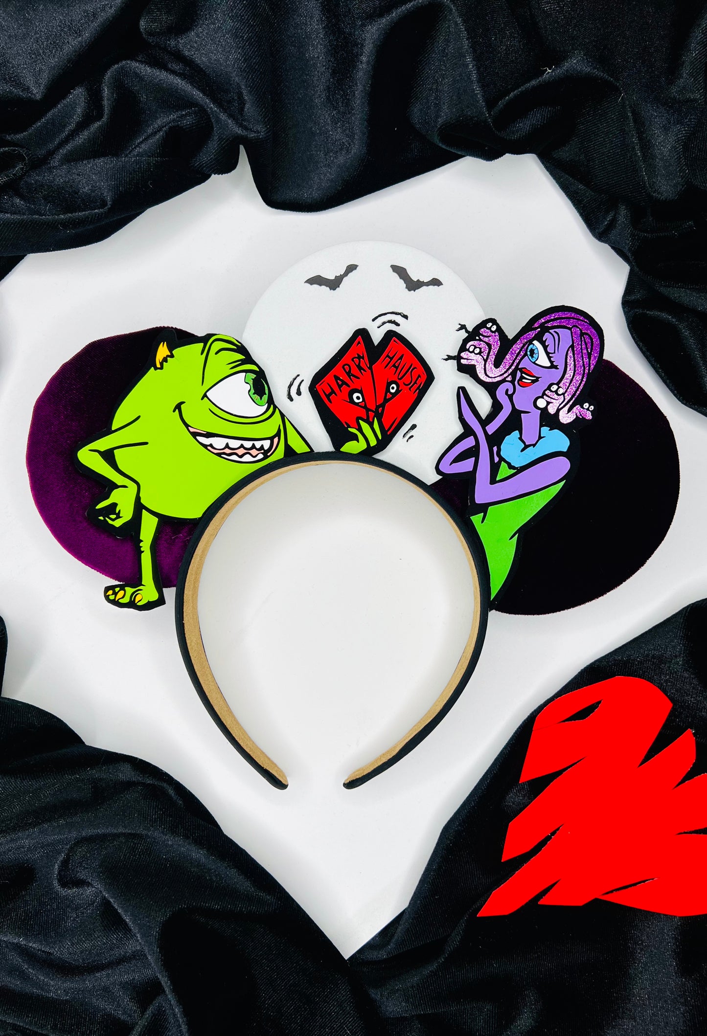 Monsters Inc inspired Mike and Celia ears