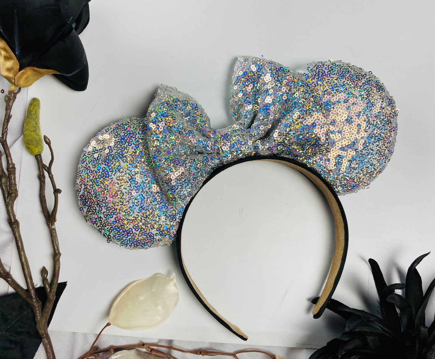 Holo Gray Sequin Ears