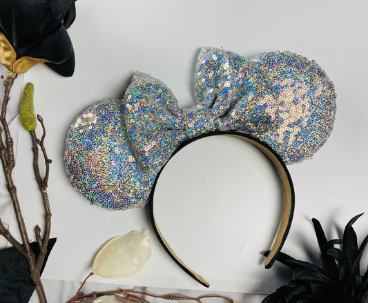 Holo Gray Sequin Ears